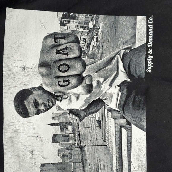 MENS MUHAMMAD ALI GRAPHIC TEE BLACK WHITE TSHIRT SIZE 2XL - Picture 2 of 5